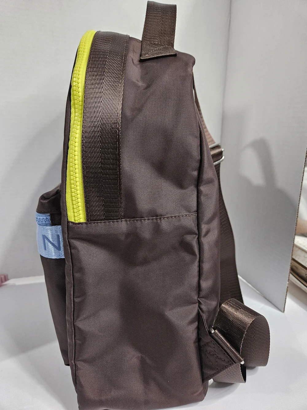 Nautica Men’s Brown Backpack with Light Blue Accents